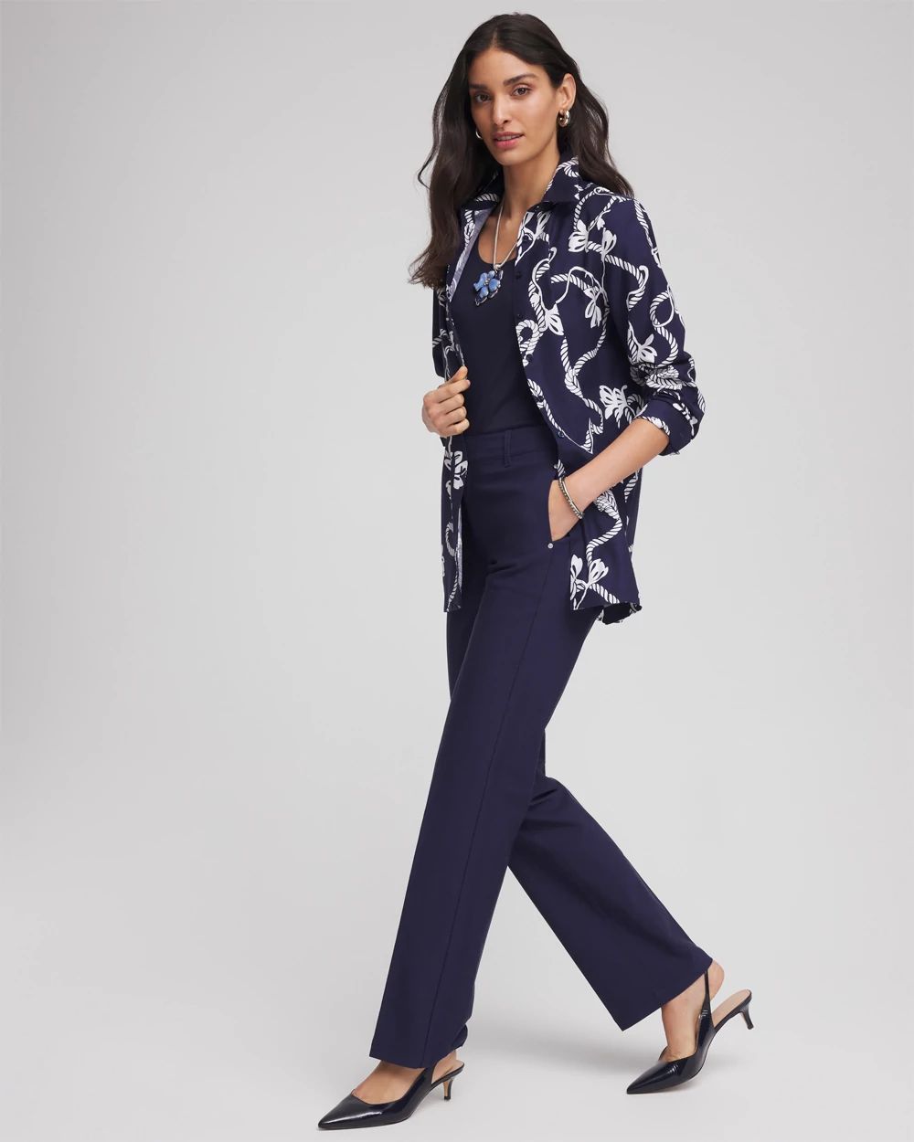 No Iron™ Rope Print Tunic click to view larger image.