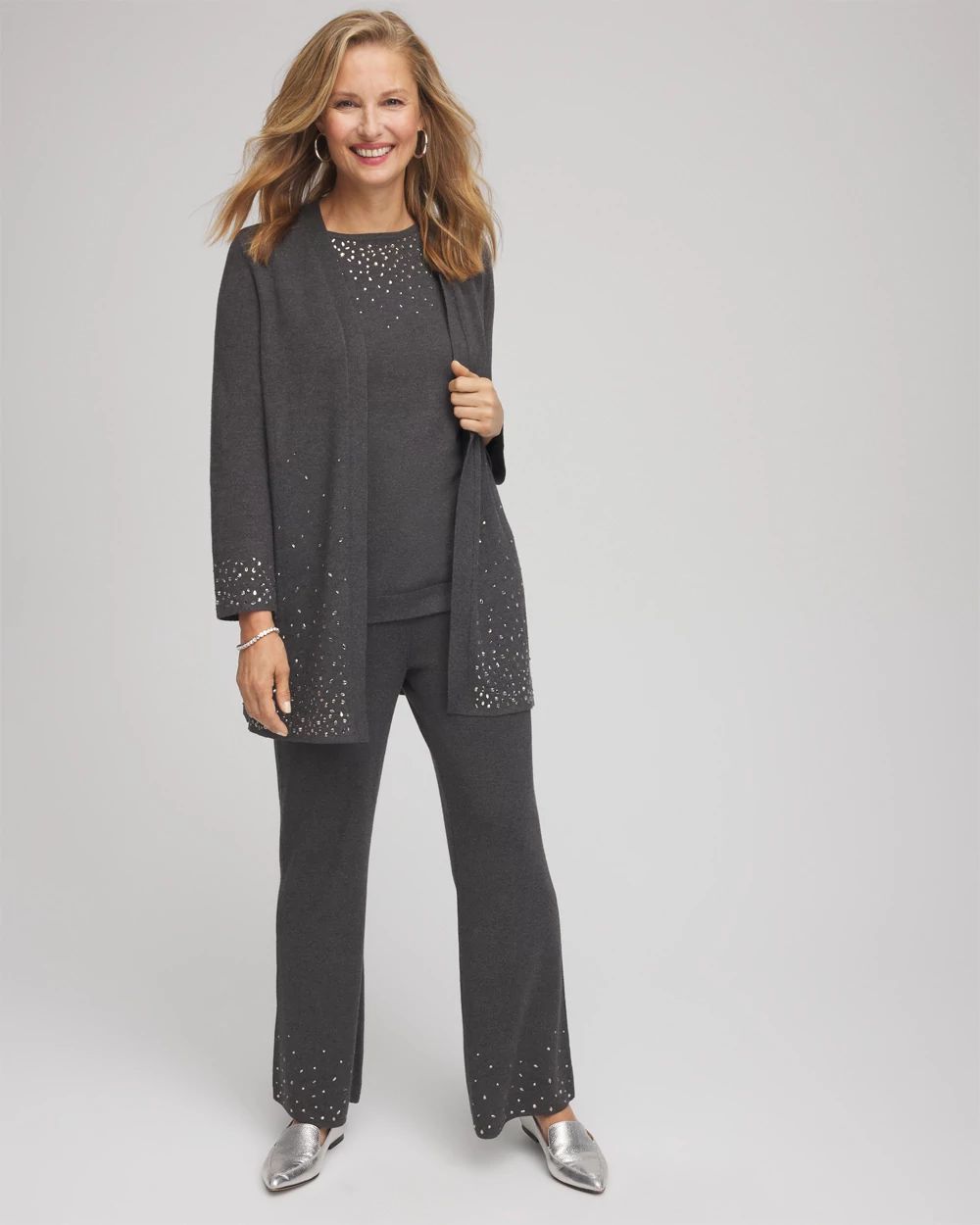 Travelers™ Embellished Straight-Leg Pants click to view larger image.