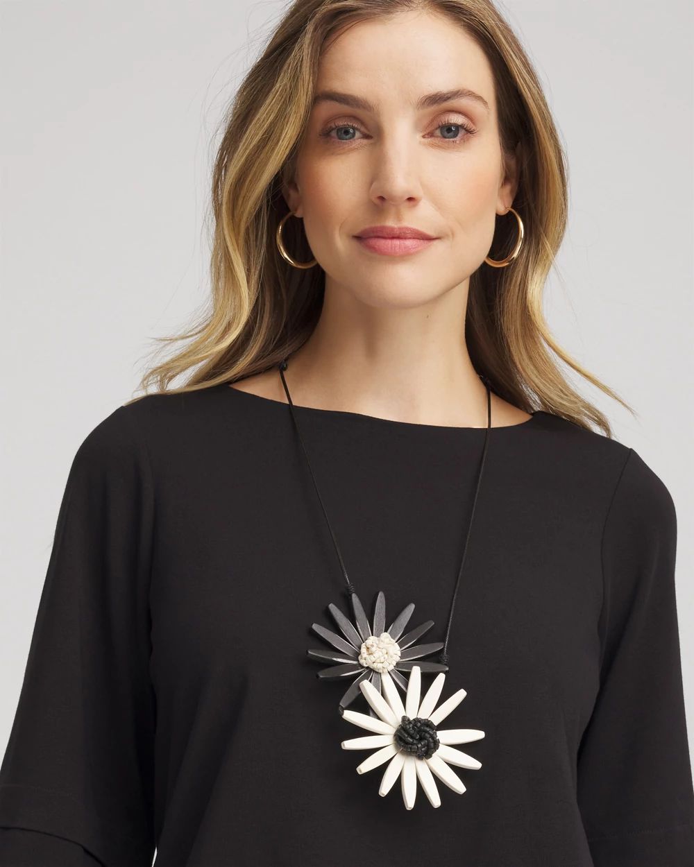 SYLCA® x Chico's Amaya Double-Flower Statement Pendant Necklace