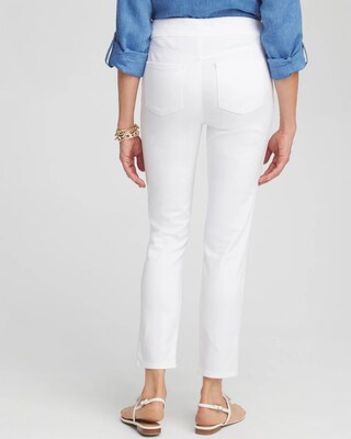 No-Stain White Denim Ankle Jeggings click to view larger image.