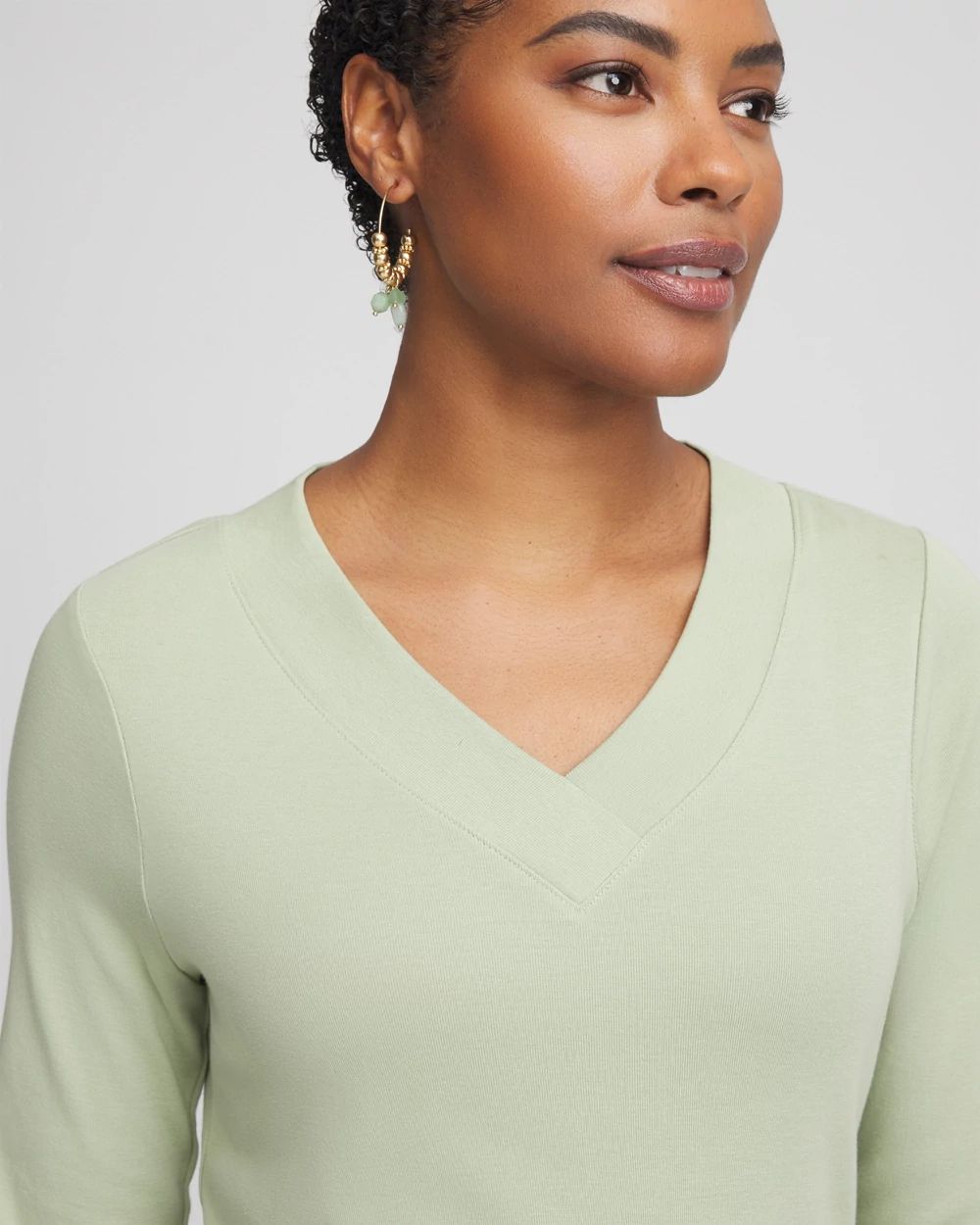 Pima Cotton 3/4 Sleeve Tee click to view larger image.