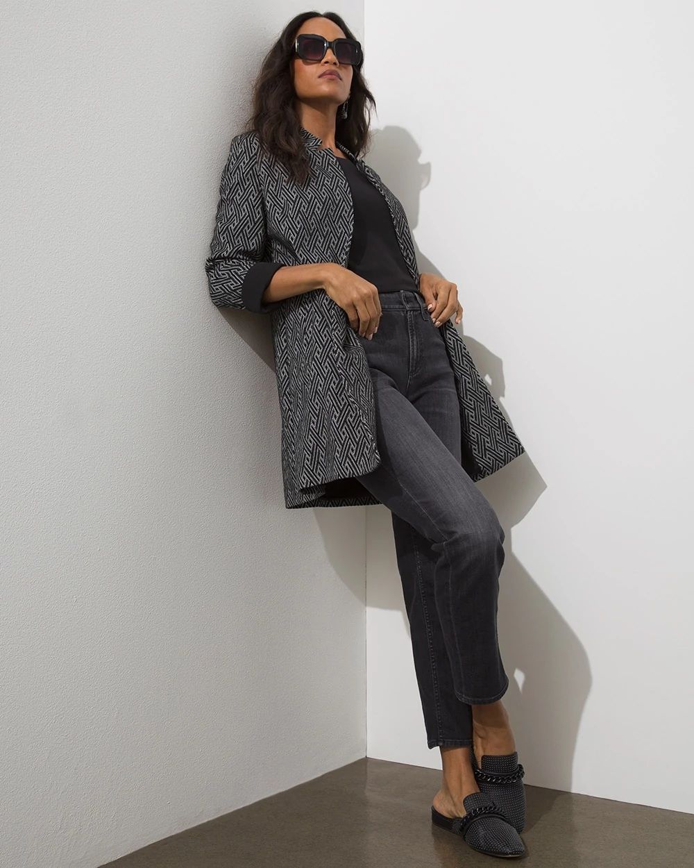Jacquard Multi Knit Blazer