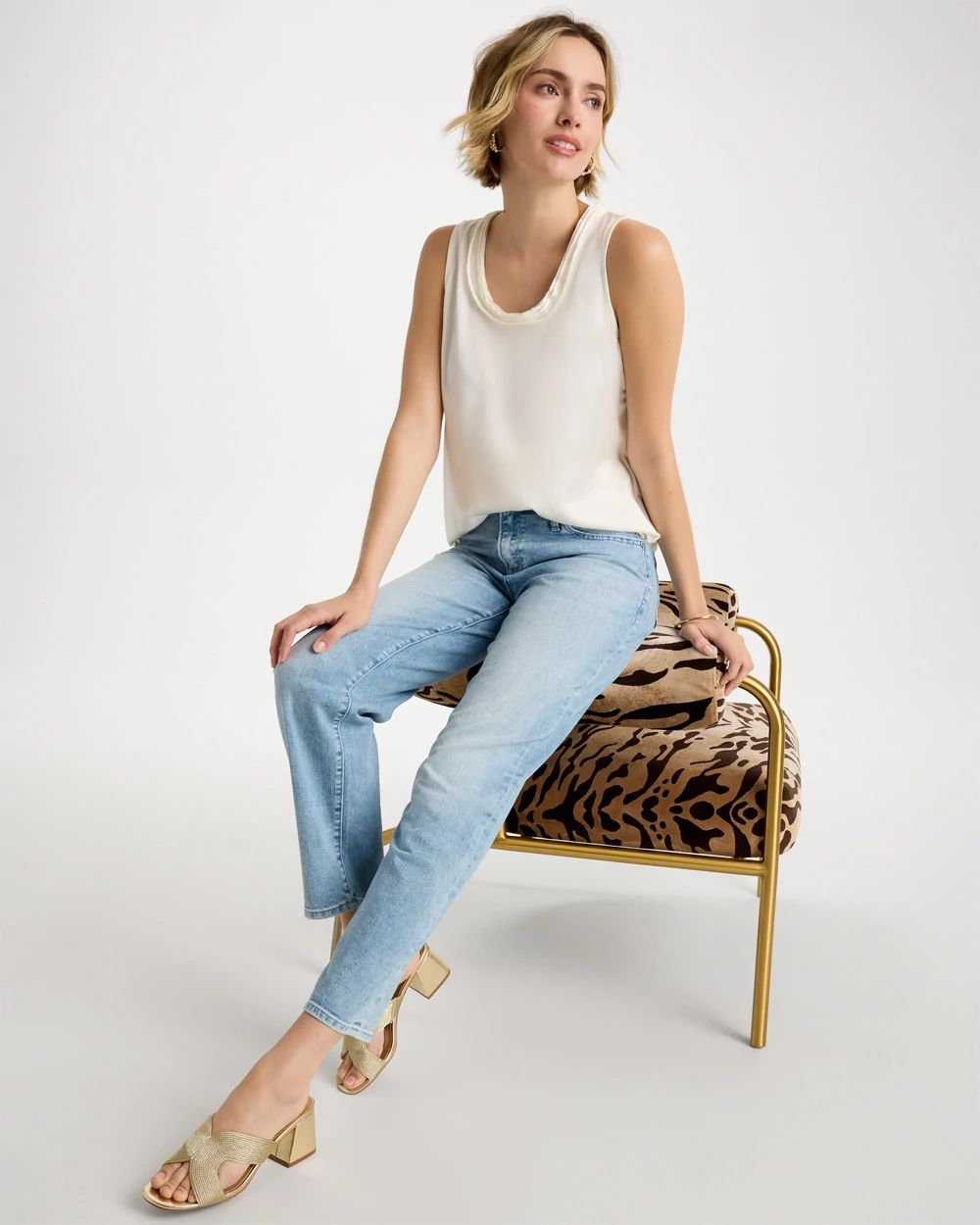 Jersey Satin Tank Top