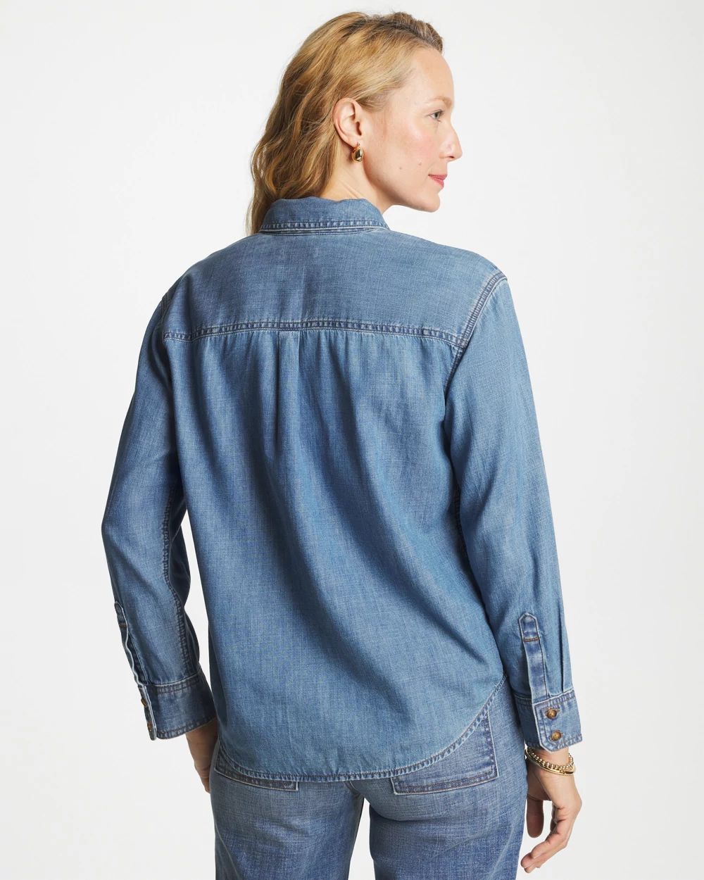 Classic Collared Denim Tunic