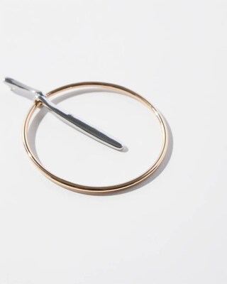 Mixed Metal Hoop Earrings
