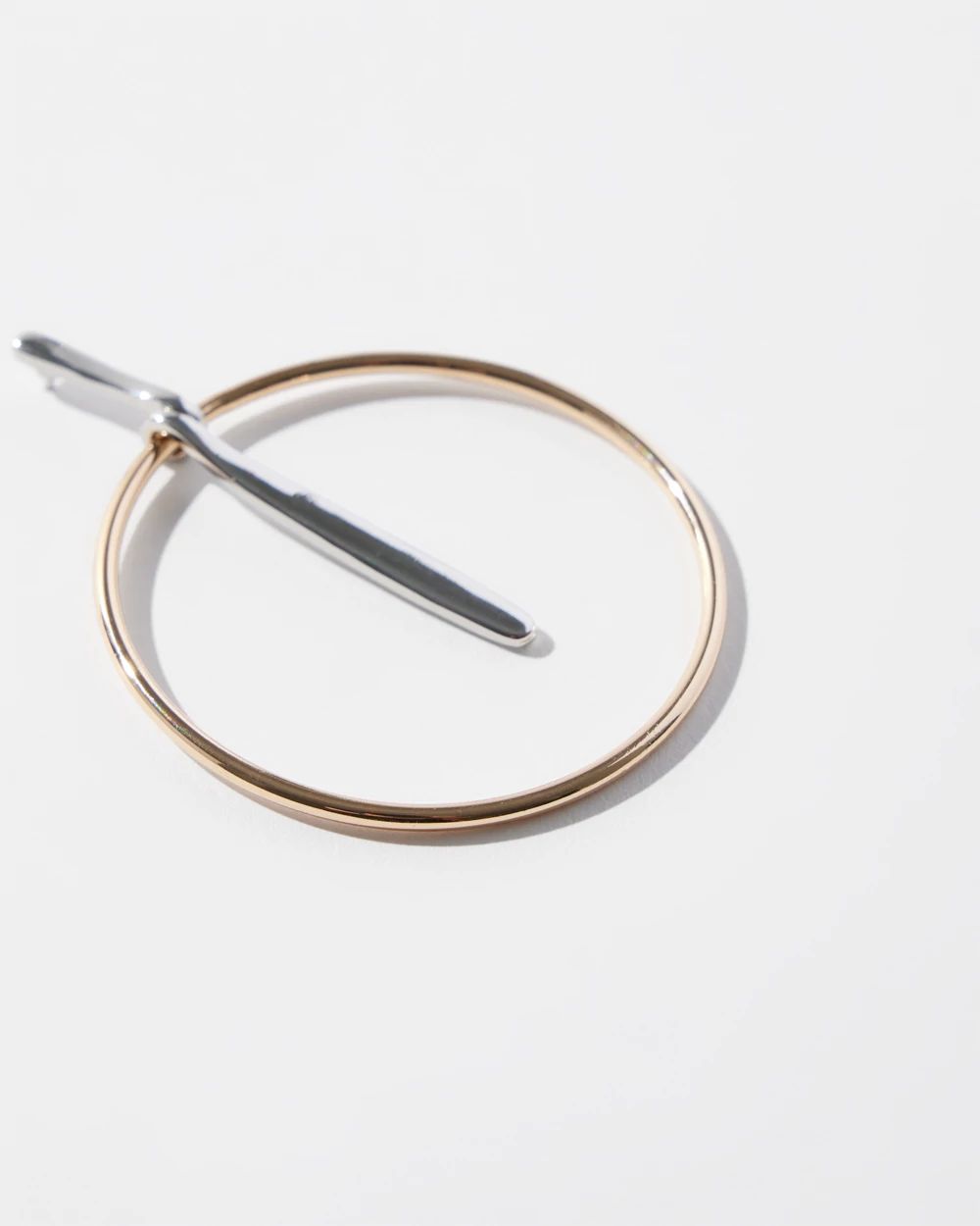 Mixed Metal Hoop Earrings