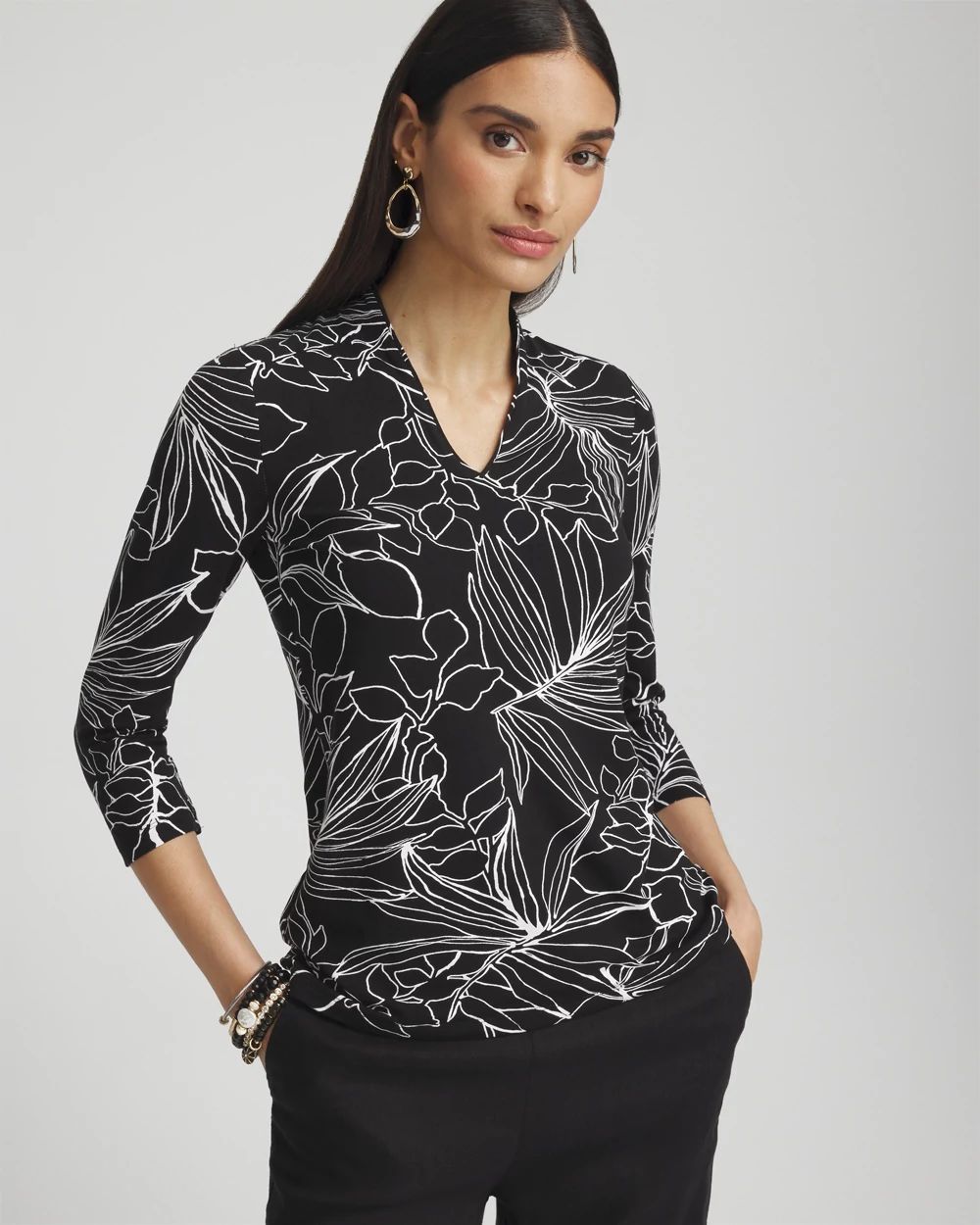 Touch of Cool™ Palms 3/4 Sleeve Tee