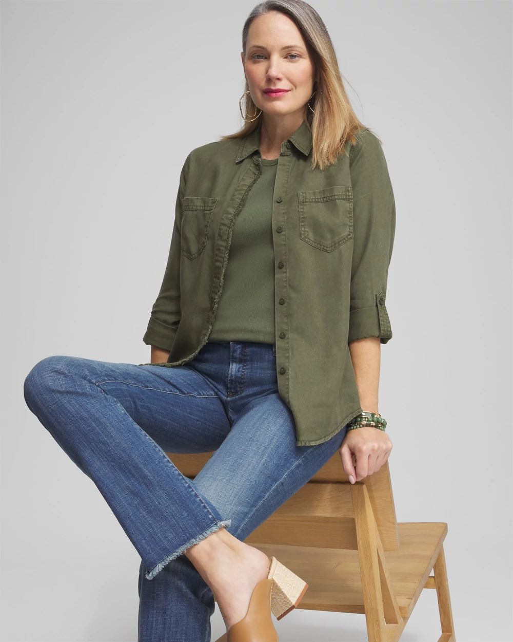 Ribbed High Neck Tank