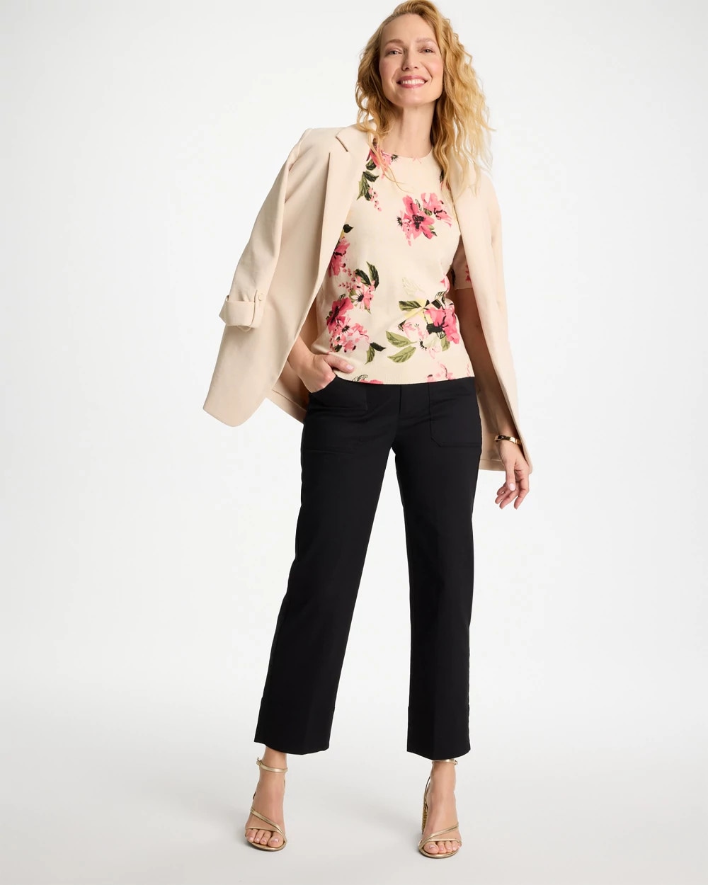 Ella Crewneck Floral Pullover Sweater