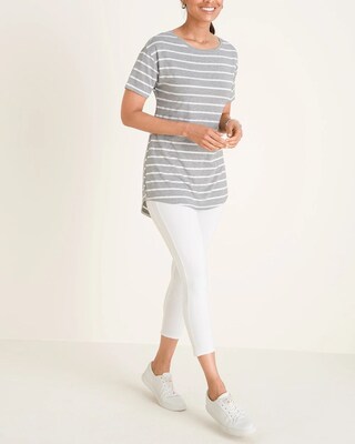 Zenergy Textured Striped Split Tunic