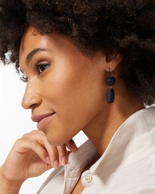 Black Drop Earrings