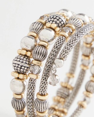 Mixed Metal Coil Bracelet click to view larger image.