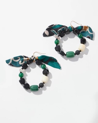 Beaded Drop Hoops