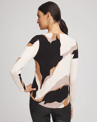 Ella Boatneck Intarsia Pullover Sweater click to view larger image.