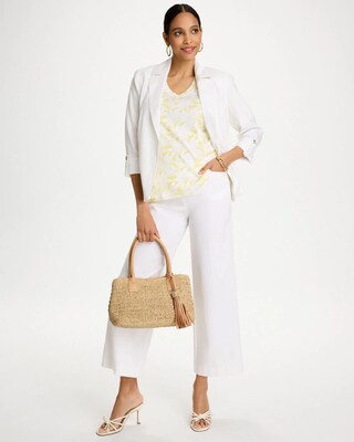 Printed Pima Elbow-Sleeve Tee click to view larger image.