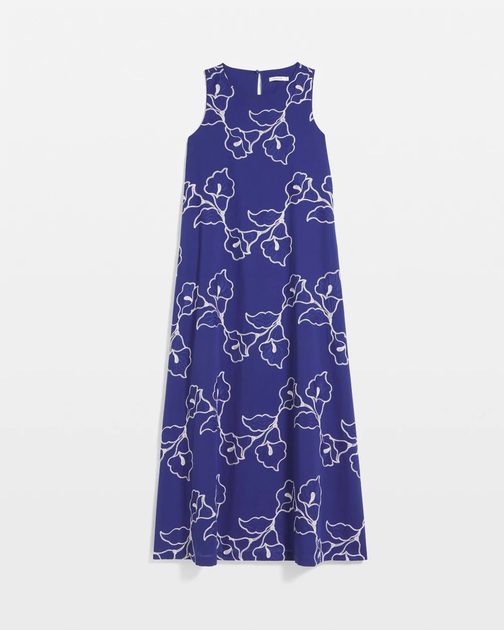 Embroidered Sleeveless Maxi Dress