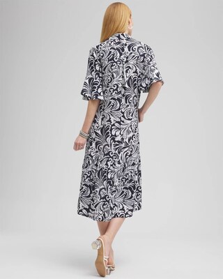 Tiered Midi Shirt Dress