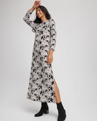 Printed Jersey Knit Maxi Dress click to view larger image.