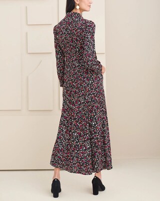 Heart Print Maxi Shirt Dress