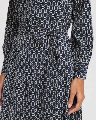 Chain Print Maxi Shirtdress click to view larger image.