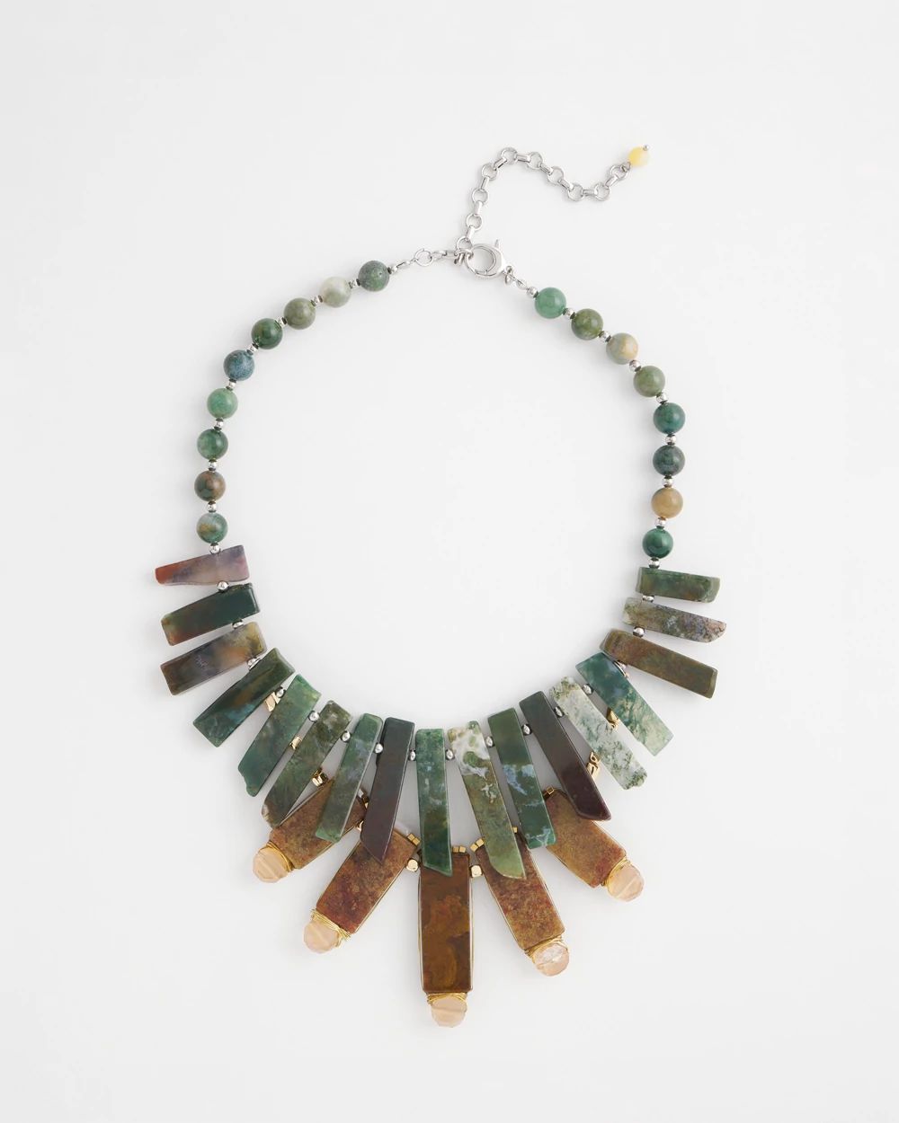 Moss Agate Statement Necklace