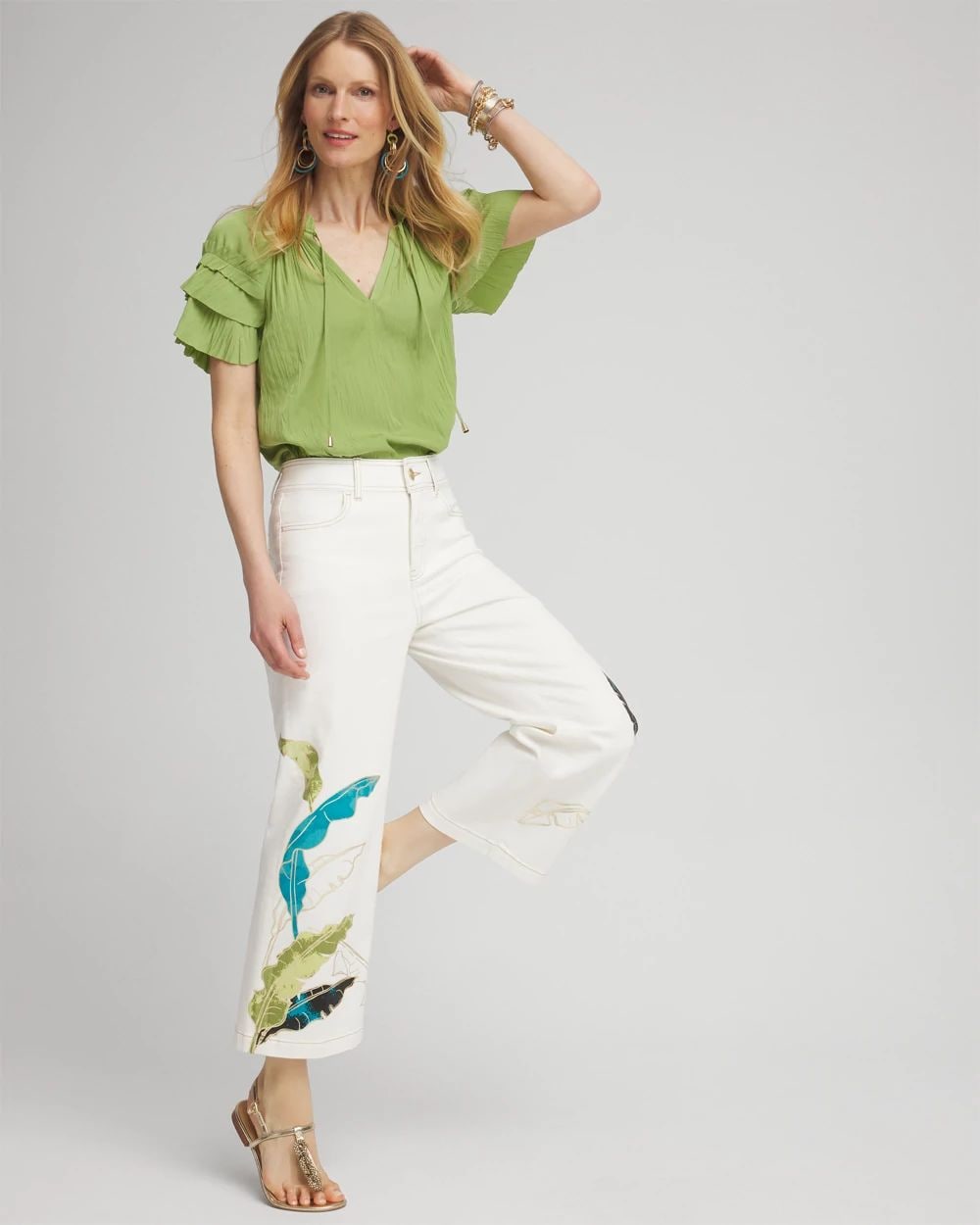 Ruffle Sleeve Blouse click to view larger image.