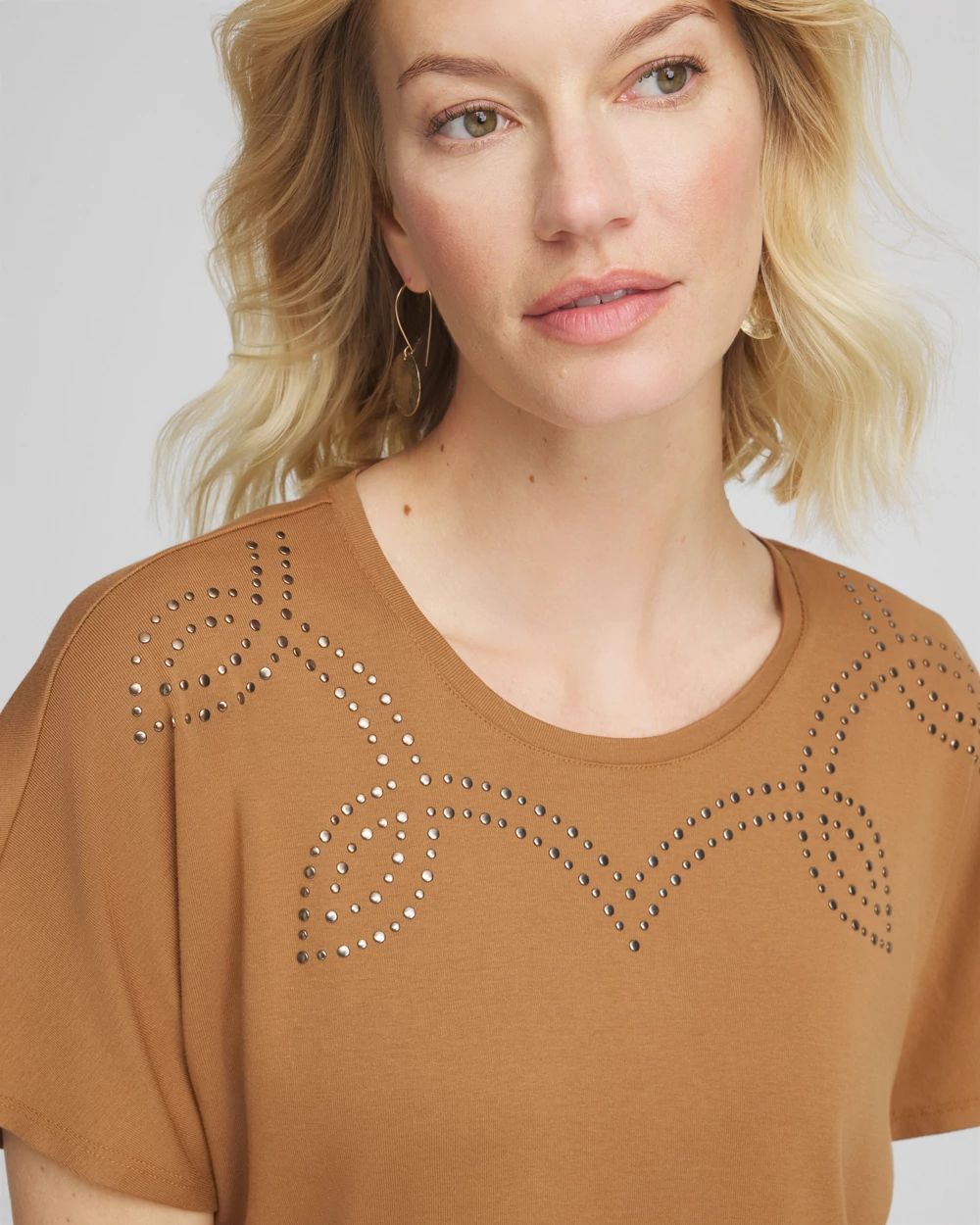 Studded Tapered Dolman Top