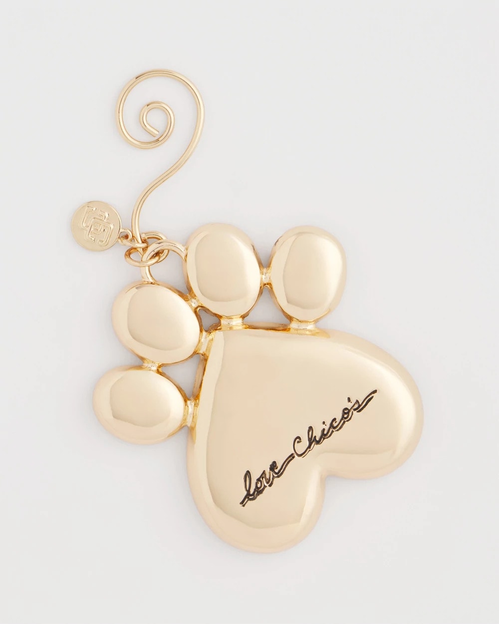 Pave Rhinestone Dog Paw Ornament