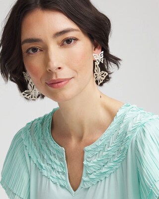 Butterfly Drop Earrings click to view larger image.