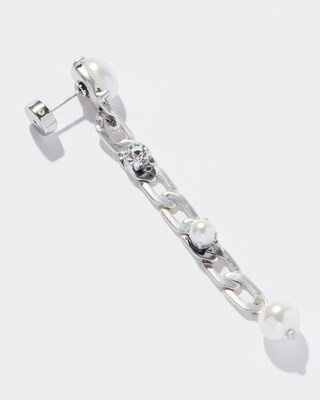 Faux Pearl Linear Earrings
