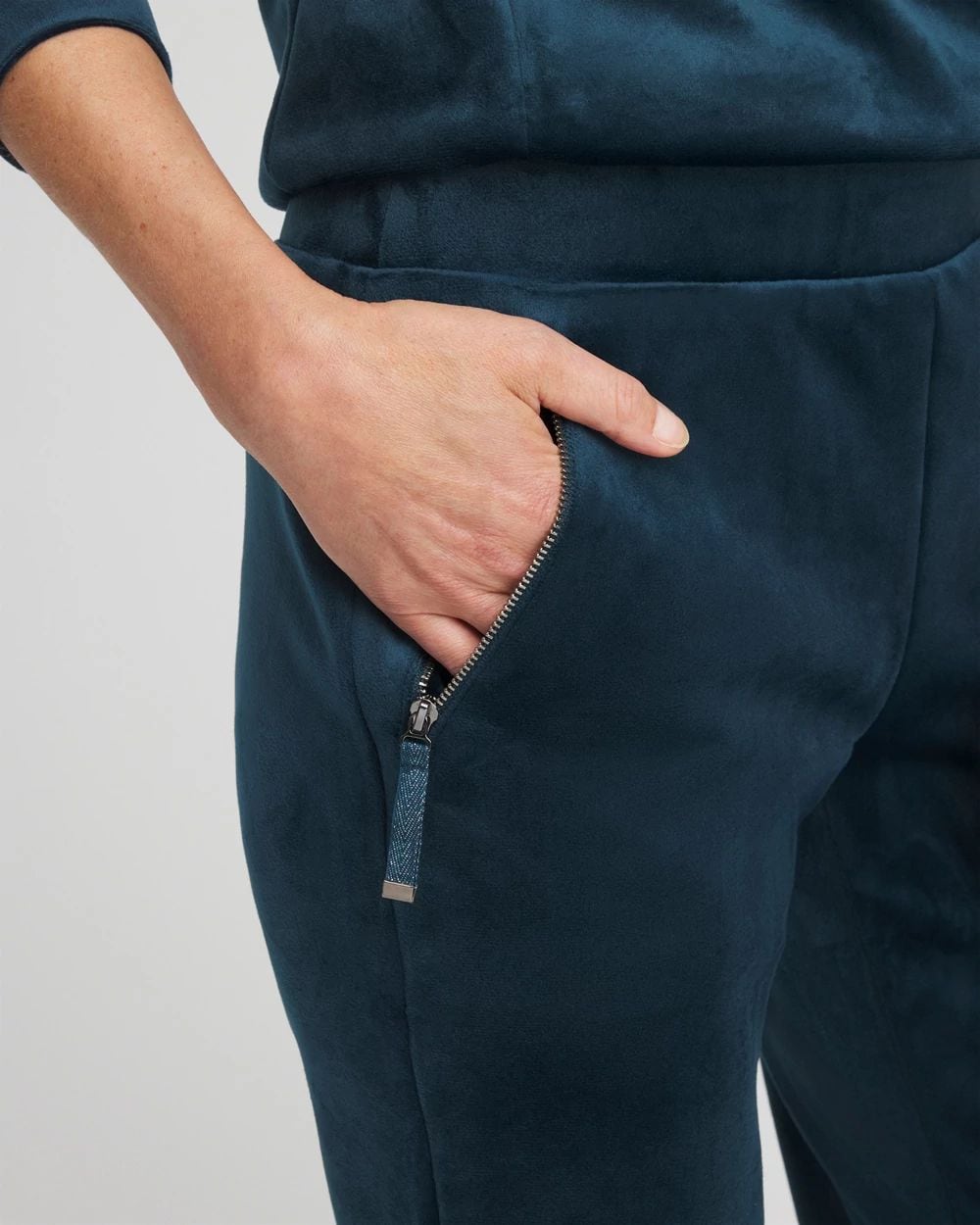 Zenergy® Velour Tapered Ankle Pants click to view larger image.