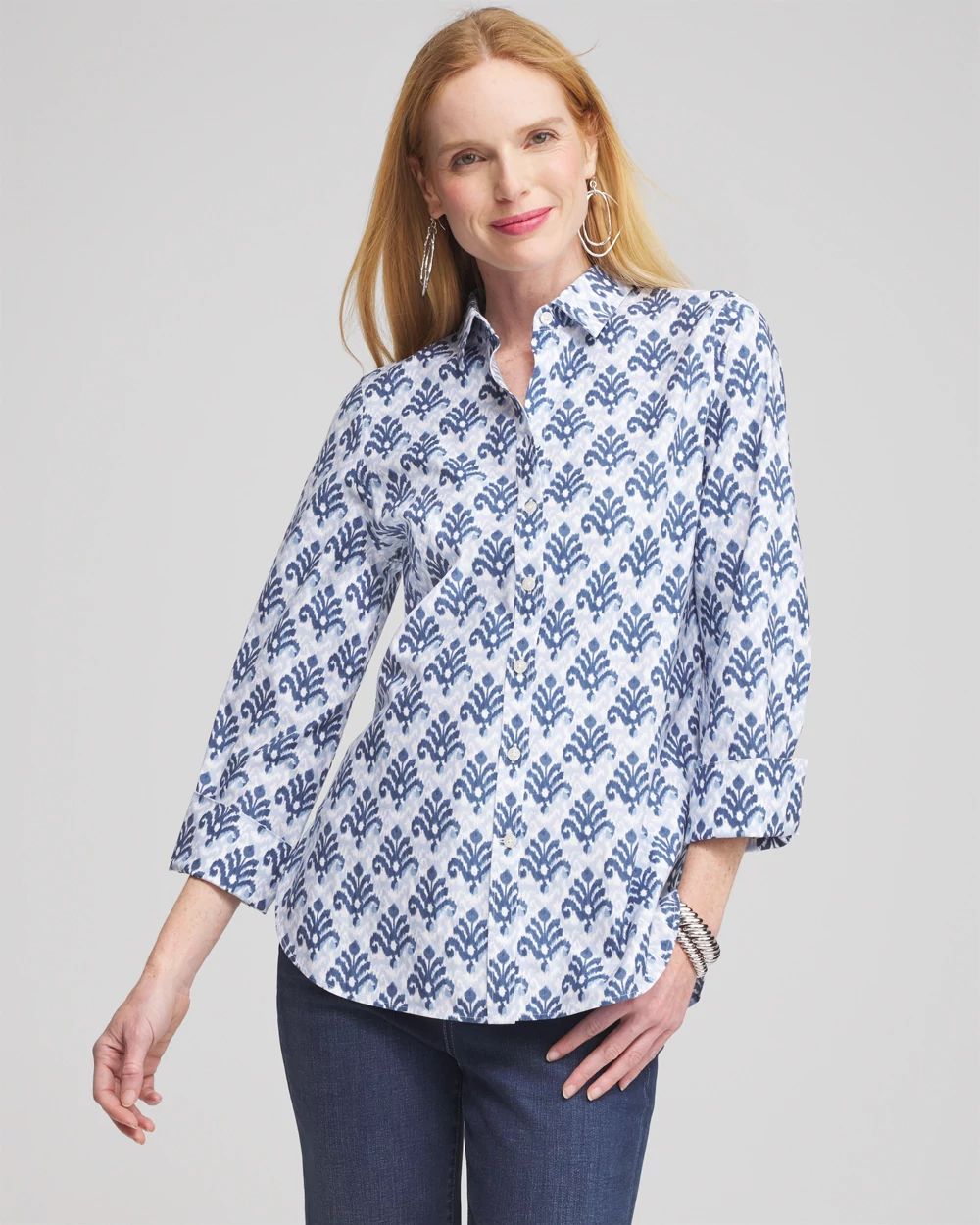 No Iron™ Stretch Ikat Shirt