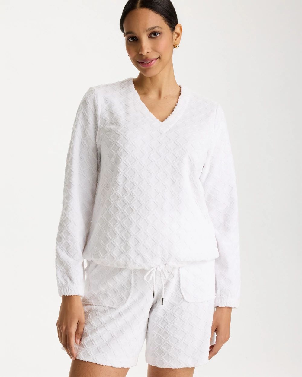 Zenergy® Terry Cloth Jacquard Top