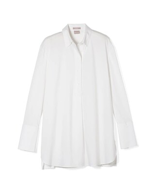 No-Iron Knit-Back Tunic