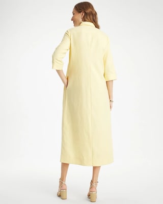 Embellished Linen-Cotton Shirtdress click to view larger image.