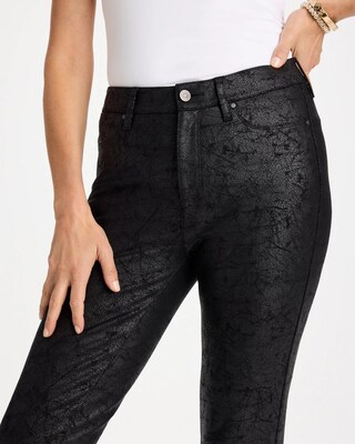 Faux Leather Five Pocket Skinny Pants click to view larger image.