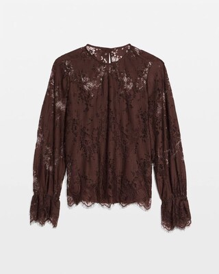 Lace Blouson Sleeve Blouse click to view larger image.