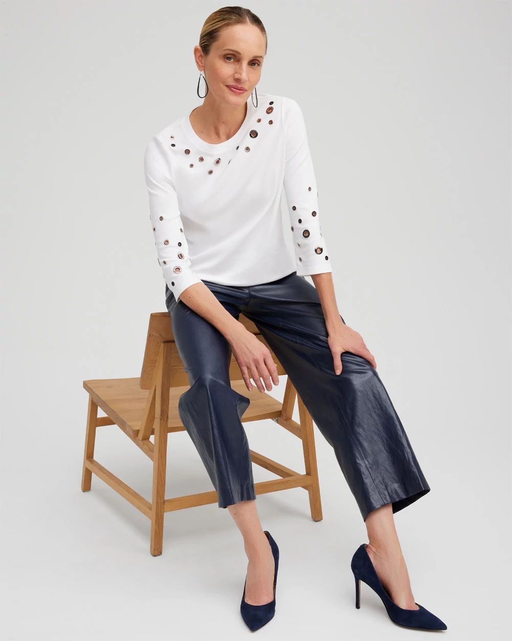 Grommet Detail Tee