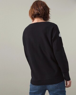3D Floral Embroidered Sweater