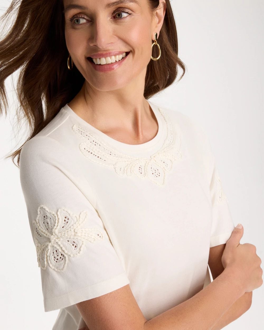 3D Cutwork Knit Tee