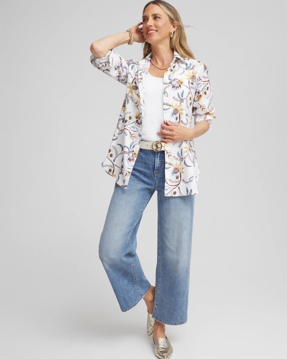 No Iron™ Long-Sleeved Floral Shirt