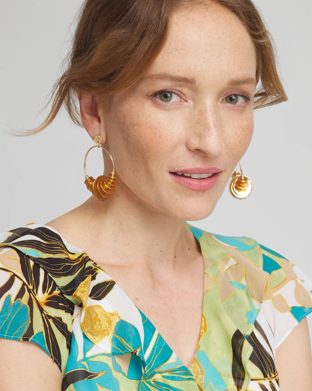 Gold Tone Drop Hoops