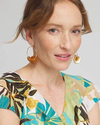 Gold Tone Drop Hoops