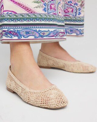 Cora Raffia Flats click to view larger image.