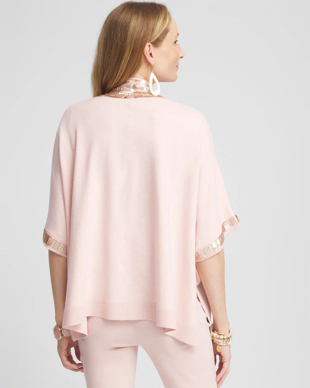 Sequin Placket Ruana