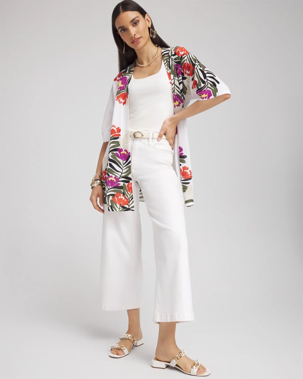 Summer Romance Blooms Midi Cardigan