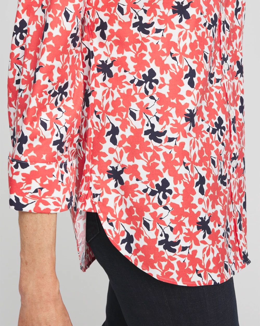 No Iron™ Warm Floral Shirt click to view larger image.