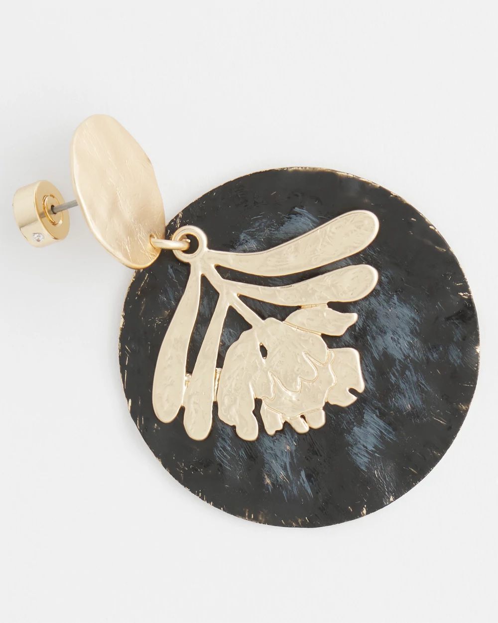 No Droop™ Black Leaf Drop Earrings
