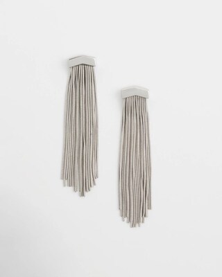 Silver Tone Tassel Earrings