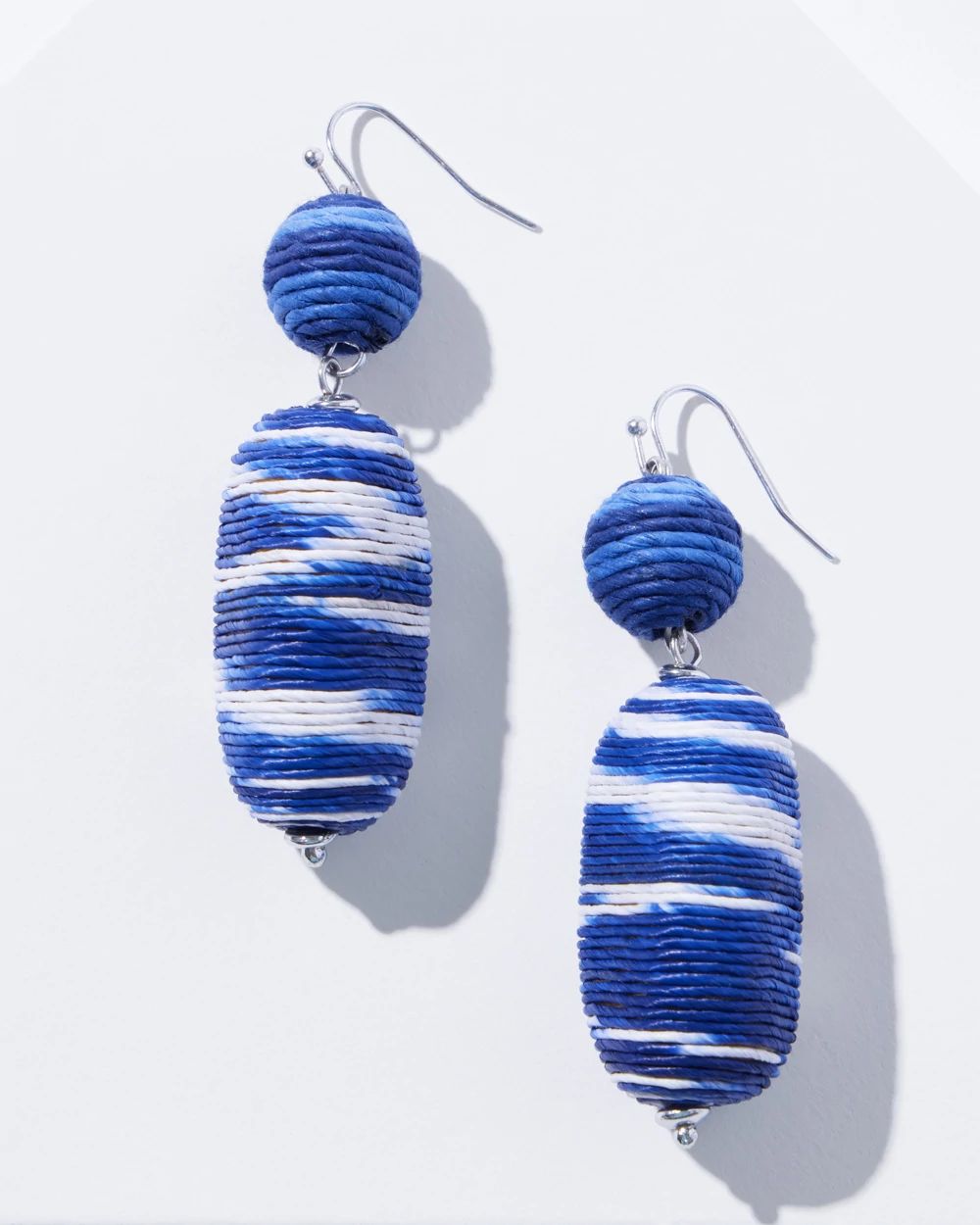 Blue & White Drop Earrings